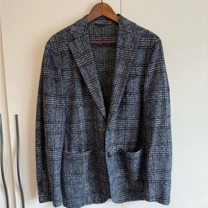 Men's L.B.M. Blue/Brown Plaid Blazer